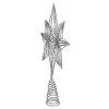 Northlight 13.75" LED Lighted B/O Silver Glittered Geometric Star Christmas Tree Topper - Warm White Lights -Christmas Ornaments Sales GUEST 00fd6f66 8de4 482e a0ce 7a568e73913b