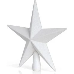 Ornativity Glitter Star Tree Topper - White - 8