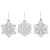 Transpac Glass 5.375 in. Clear Christmas Snowflake Ornament Set of 3 -Christmas Ornaments Sales GUEST 0a33ed22 63d7 4086 a8b4 99140e2afc68