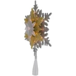 Northlight 13.75" Lighted Gold and Silver Snowflake Christmas Tree Topper, Clear Lights -Christmas Ornaments Sales GUEST 0e5c80c5 19ff 4623 a2f7 b271843a8704