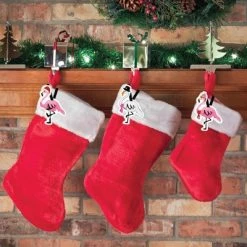 Big Dot of Happiness Flamingle Bells - Tropical Christmas Party Decorations - Christmas Tree Ornaments - Set of 12