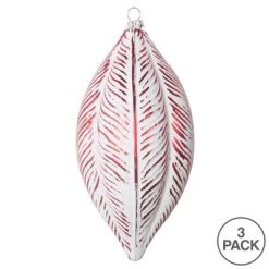 Vickerman 6" Brushed Feather Christmas Ornament