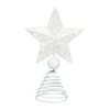 Transpac Metal 10 in. White Christmas Die Cut Star Tree Topper -Christmas Ornaments Sales GUEST 137e7b0b 8437 4611 b7bc 105445dda60b