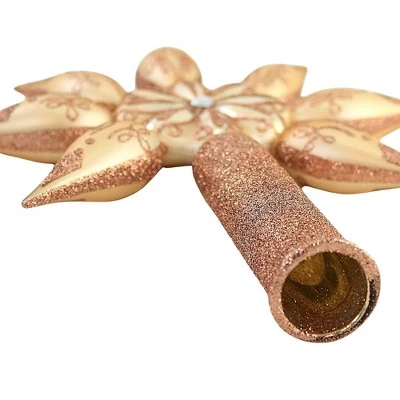 Blu Bom 12.0" Champagne Glitter Swirl Finial Finial Christmas - Tree Toppers 4 Blu Bom 12.0" Champagne Glitter Swirl Finial Finial Christmas - Tree Toppers - Image 2