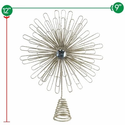 Ornativity Flower Sunburst Tree Topper- Gold 6 Ornativity Flower Sunburst Tree Topper- Gold - Image 4