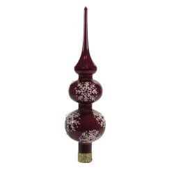Christina's World 9.0" 9.00 Inch Snowflake Tree Topper Finial Christmas Glittered - Tree Toppers