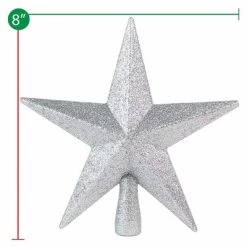 Ornativity Glitter Star Tree Topper - 8" - Silver -Christmas Ornaments Sales GUEST 208dd220 dbb5 4984 8022 7a6711ebd63b