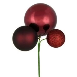 Vickerman 18" Ball Ornament Christmas Pick, 3 per Bag -Christmas Ornaments Sales GUEST 248a30d4 f118 4488 840c 4c8f29557e4e