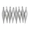 Northlight 8ct Silver Shatterproof 4-Finish Christmas Finial Drop Ornaments 6" (152.4mm) -Christmas Ornaments Sales GUEST 27479e7b c6f0 4f4c 8a96 5371a2c6c49b