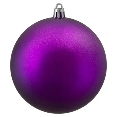 Northlight 12ct Shatterproof Matte Christmas Ball Ornament Set 4" - Purple 3 Northlight 12ct Shatterproof Matte Christmas Ball Ornament Set 4" - Purple