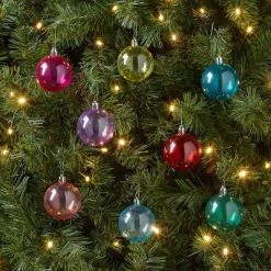 Round Transparent Plastic Christmas Tree Ornament Set 40pc Assorted - Wondershop™