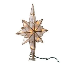 Kurt S. Adler Kurt Adler 10-Light Capiz Star Clear Treetop