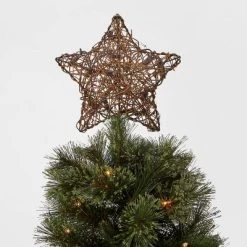 10in LED Lit Grapevine Star Christmas Tree Topper - Wondershop™