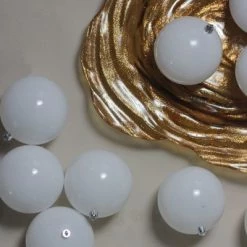 Northlight 12ct Shatterproof Shiny Christmas Ball Ornament Set 4" - White -Christmas Ornaments Sales GUEST 2b398891 608a 4d1b 889c b58c3515b489