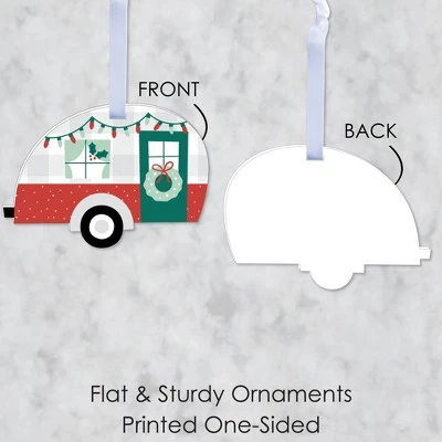 Big Dot of Happiness Camper Christmas - Red and Green Holiday Decorations - Christmas Tree Ornaments - Set of 12 6 Big Dot of Happiness Camper Christmas - Red and Green Holiday Decorations - Christmas Tree Ornaments - Set of 12 - Image 4