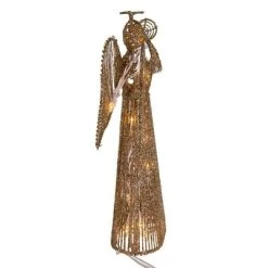 Kurt S. Adler Kurt Adler 12-Inch 20 Light Incandescent Gold Glitter Angel Tree Topper -Christmas Ornaments Sales GUEST 3087d999 97e5 4a29 b1ed 522ceb9863c2