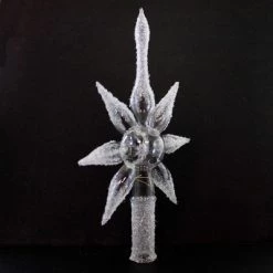 Blu Bom 12.5" Clear Transparent Refector Star Tree Topper Finial Christmas - Tree Toppers
