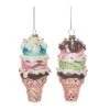 Transpac Glass 5.63 in. Multicolored Christmas Ice Cream Ornament Set of 2 -Christmas Ornaments Sales GUEST 317ad8c3 da69 4528 b471 d5f16c526516