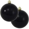 Christmas by Krebs 2ct Onyx black shatterproof christmas ball ornament 6" (150mm) -Christmas Ornaments Sales GUEST 3708655e b611 4071 aab9 4d574091247f