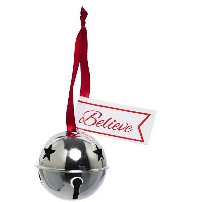 Evergreen Beautiful Metal Believe Bell Ornament Christmas Decor - 4 x 4 x 4 Inches Indoor/Outdoor Decoration 3 Evergreen Beautiful Metal Believe Bell Ornament Christmas Decor - 4 x 4 x 4 Inches Indoor/Outdoor Decoration