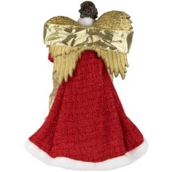 Northlight 18" Red and Green Angel with Wreath Christmas Tree Topper, Unlit -Christmas Ornaments Sales GUEST 3f3c77d9 dc6b 4b35 b816 5d06ad732326