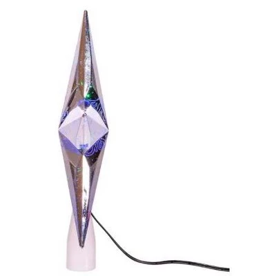 Kurt S. Adler 8.75" Silver "Merry Christmas" Star Tree Topper - Multi Colored 3 Kurt S. Adler 8.75" Silver "Merry Christmas" Star Tree Topper - Multi Colored