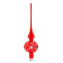 Sbk Gifts Holiday 13.0" Radiant Red Stardust Finial Feather Tree Topper Reflector - Tree Toppers