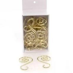 Old World Christmas S-Hooks Ornament Hanger - 24 Ornament Hooks 1.75 Inches - Gold Tree Swirl - 14100 - Metal - Gold