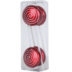 Vickerman 10" Irid Swirl Candy Lollipop Ornament 4/Pk