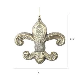 Vickerman 7.3" Antique Fleur-de-lis Christmas Ornament
