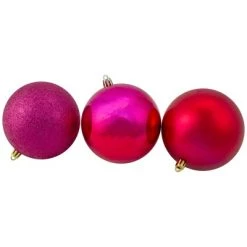 Northlight 12ct Magenta Pink 4-Finish Shatterproof Christmas Ball Ornaments 4" (100mm) -Christmas Ornaments Sales GUEST 4a28360a 9b2f 4528 9906 fbcad56fada8