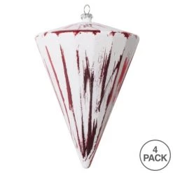 Vickerman 6" Brushed Cone Christmas Ornament