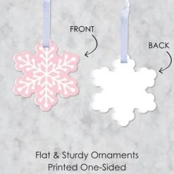 Big Dot of Happiness Pink Winter Wonderland - Holiday Snowflake Birthday Party and Baby Shower Decorations - Christmas Tree Ornaments - Set of 12 -Christmas Ornaments Sales GUEST 4b62f23d 55fc 4ba5 a3bb 232de64ffcf2