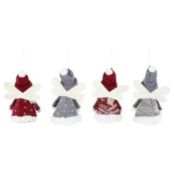 Northlight Set of 4 Red and Gray Plush Angel Christmas Ornaments 4.25" -Christmas Ornaments Sales GUEST 50f6bd43 65af 4030 928d 6c916b14b9dd