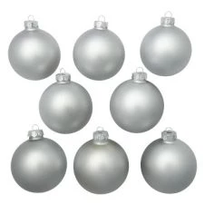 Northlight 8ct Matte Silver Glass Ball Christmas Ornaments 3.25" (82mm) 5 Northlight 8ct Matte Silver Glass Ball Christmas Ornaments 3.25" (82mm) -Christmas Ornaments Sales GUEST 5504a46f c32d 4048 ab0c 42edac25371e