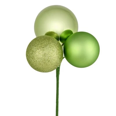 Vickerman 18" Ball Ornament Christmas Pick, 4 per Bag 12 Vickerman 18" Ball Ornament Christmas Pick, 4 per Bag - Image 10