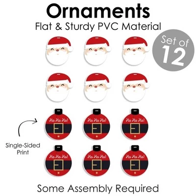 Big Dot of Happiness Jolly Santa Claus - Christmas Party Decorations - Christmas Tree Ornaments - Set of 12 5 Big Dot of Happiness Jolly Santa Claus - Christmas Party Decorations - Christmas Tree Ornaments - Set of 12 - Image 3