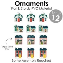 Big Dot of Happiness Christmas Village - Holiday Winter Houses Decorations - Christmas Tree Ornaments - Set of 12 -Christmas Ornaments Sales GUEST 58cdb0a4 ef10 487e b41c 9cda400a0f56
