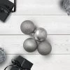 Northlight 24ct Shatterproof 4-Finish Christmas Ball Ornament Set 2.5" - Gray -Christmas Ornaments Sales GUEST 5925b7ba 3da8 4fd1 b6f8 b9533438a6ac