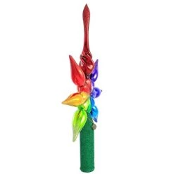 Blu Bom 15.50 Inch Pride Tree Topper Glass Finial Rainbow Equality 2022-302