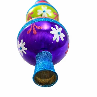 Sbk Gifts Holiday Retro 3 Ball Mod Floral Topper - One Tree Topper 15.0 Inches - Retro-Looking Flowers - Sbk221039g - Glass - Multicolored 4 Sbk Gifts Holiday Retro 3 Ball Mod Floral Topper - One Tree Topper 15.0 Inches - Retro-Looking Flowers - Sbk221039g - Glass - Multicolored - Image 2