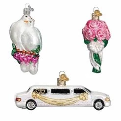 Old World Christmas Just Married Collection - Nine Glass Ornaments 4.5 Inches - Wedding Cake Champagne Limo - 14034 - Glass - Multicolored -Christmas Ornaments Sales GUEST 5e864fde d168 44da ba97 5b40a30e39fa