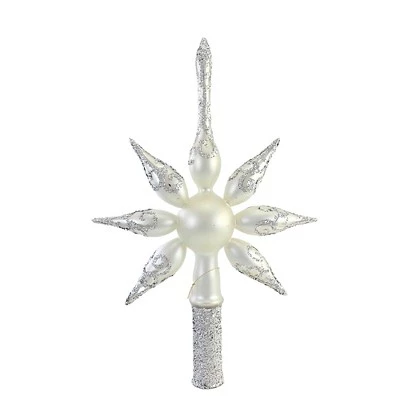 Blu Bom 13.0" Silver Glitter Reflector Star Tree Topper Final Christmas - Tree Toppers 3 Blu Bom 13.0" Silver Glitter Reflector Star Tree Topper Final Christmas - Tree Toppers