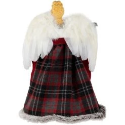 Northlight 16" Red and Plaid Angel Christmas Tree Topper, Unlit -Christmas Ornaments Sales GUEST 5f34071f 8478 4497 a7ee b09b8dfe9108