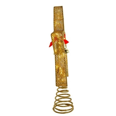 Kurt S. Adler Kurt Adler 12-Inch 45-Light Gold Star Tree Topper with Bell 4 Kurt S. Adler Kurt Adler 12-Inch 45-Light Gold Star Tree Topper with Bell - Image 2