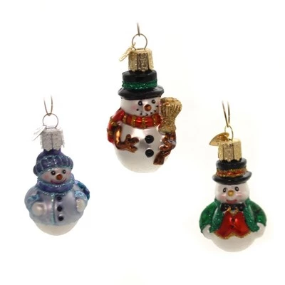 Old World Christmas Mini Snowman Set - Set Of 6 Glass Ornaments 2.5 Inches - Ornaments Frosty St/6 - 14022 - Glass - Multicolored 4 Old World Christmas Mini Snowman Set - Set Of 6 Glass Ornaments 2.5 Inches - Ornaments Frosty St/6 - 14022 - Glass - Multicolored - Image 2