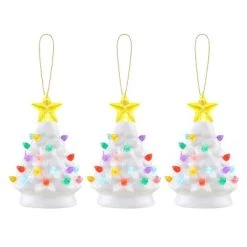 Mr. Christmas Mini LED Nostalgic Christmas Tree Ornaments - 5" - Set of 3 - Green -Christmas Ornaments Sales GUEST 65752965 68d6 4ab0 9e23 59577fb77a64