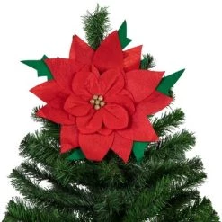 Northlight 29" Red Poinsettia Tie-On Christmas Tree Topper, Unlit -Christmas Ornaments Sales GUEST 66bcc294 4cc2 4e46 8b59 4941a54a7853