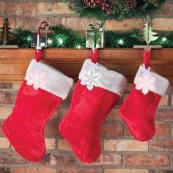 Big Dot of Happiness Pink Winter Wonderland - Holiday Snowflake Birthday Party and Baby Shower Decorations - Christmas Tree Ornaments - Set of 12