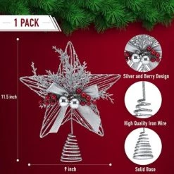 Ornativity Star Tree Topper with Bells and Berries -Christmas Ornaments Sales GUEST 6f3aa19d 048f 43c9 bb78 d6907db6e85d